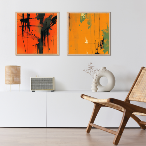 Brown and Grey Modern Wall Art Frame Instagram post