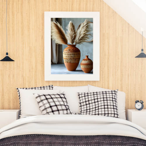 Light Brown Minimalist 3D Wall Frame Mockup Instagram Post